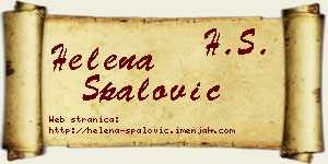 Helena Spalović vizit kartica